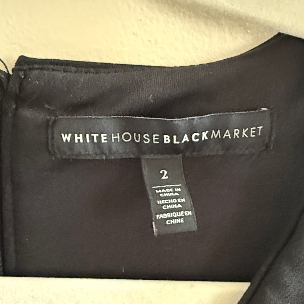 White House Black Market Classic Black Midi Dress - Picture 2 of 9
